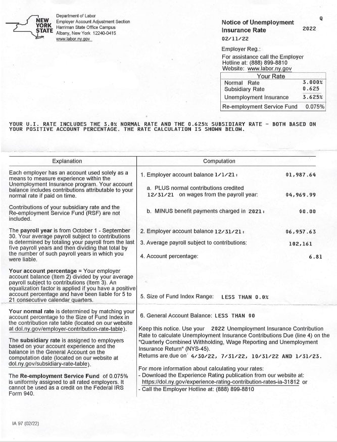 SUI Rate 2023 Baron Payroll
